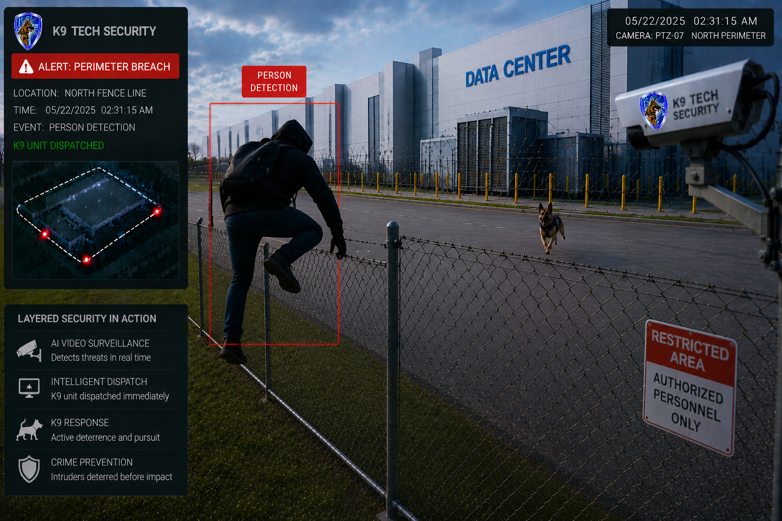 intrusion prevention at a data center property